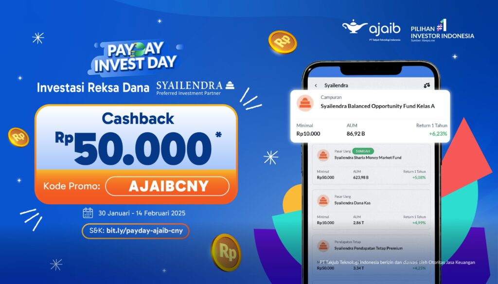 Investasi Reksa Dana Syailendra, Dapatkan Cashback Rp50.000