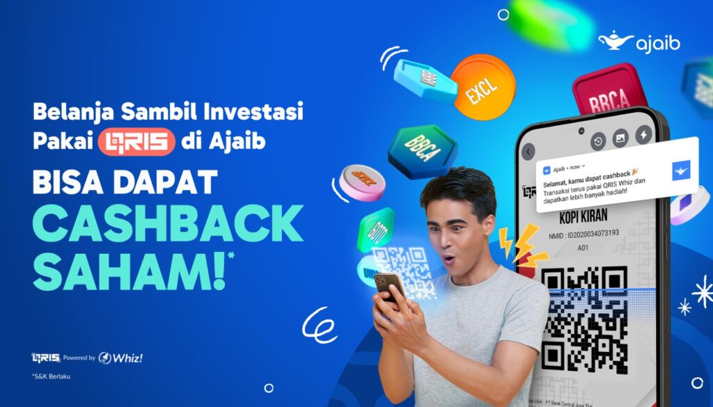 Belanja Sambil Investasi Pakai QRIS di Ajaib, Bisa Dapat Cashback Saham!