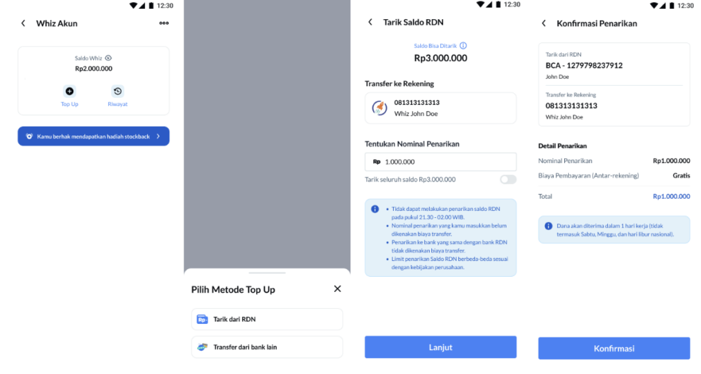Cara Melakukan Top UP Saldo Whiz di Ajaib