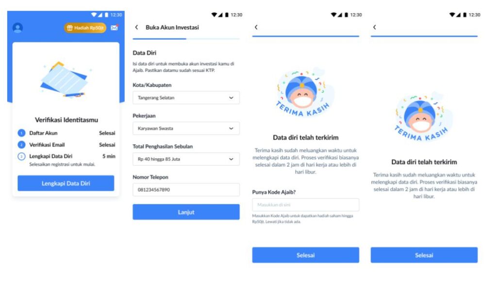 Cara memasukkan kode referral Ajaib