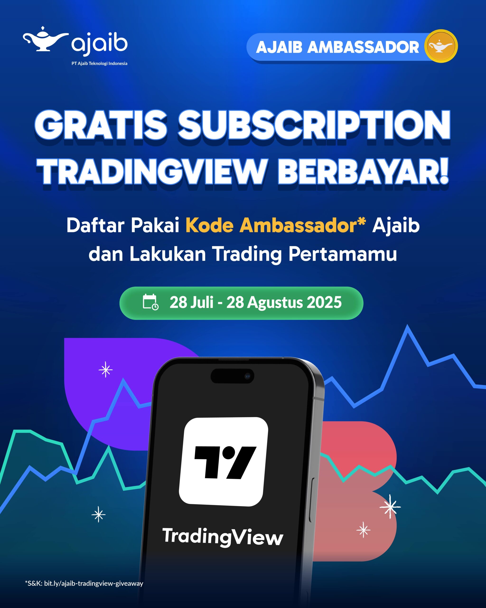 Gratis Tradingview Berbayar 1 bulan! Daftar Pakai Kode Ambassador Ajaib dan Lakukan Trading Pertamamu
