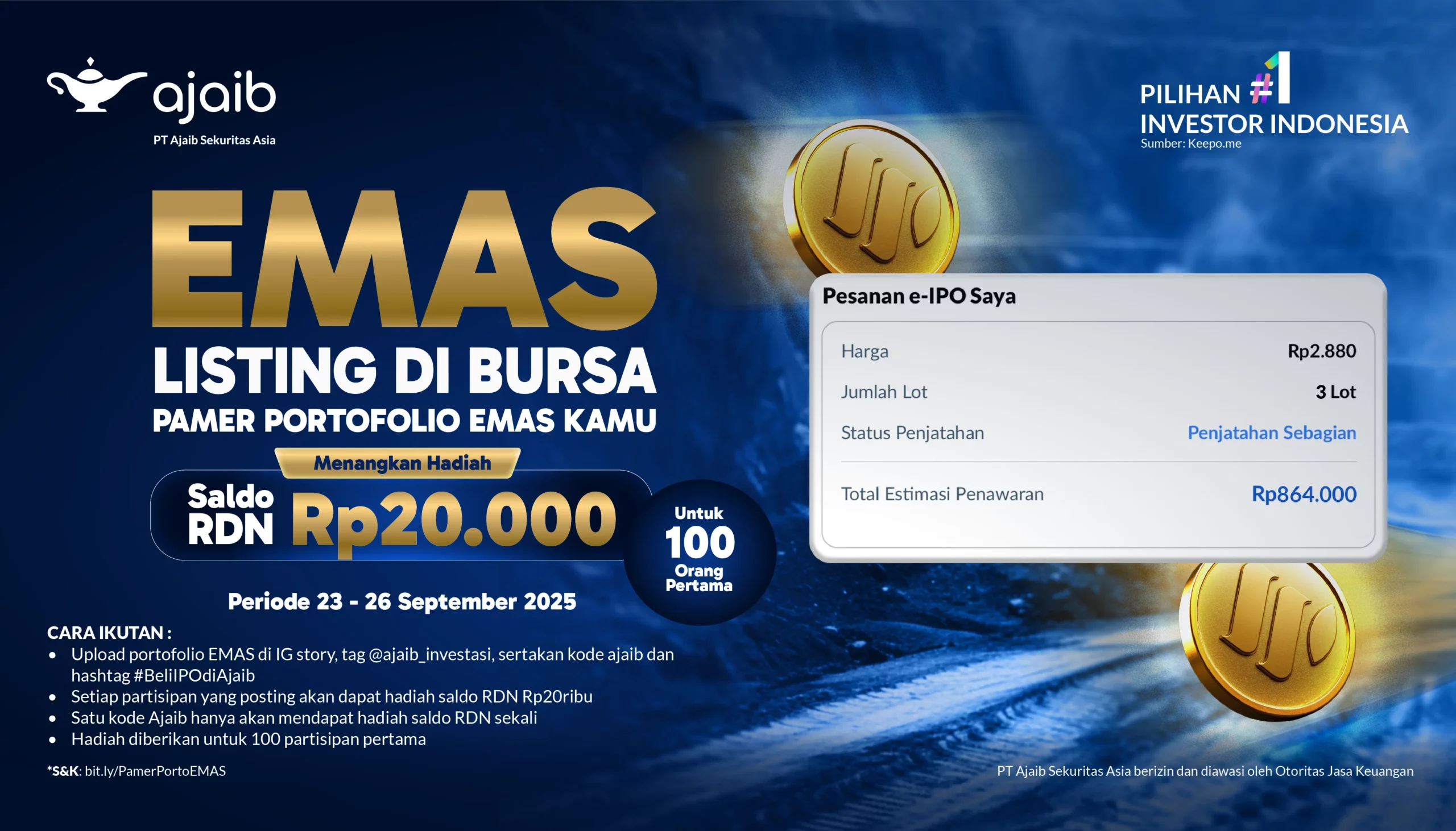 EMAS Listing di Bursa, Ikutan Pamer Porto EMAS Kamu!