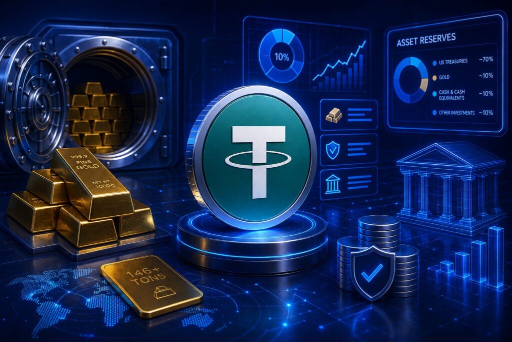 Tether Borong 14 Ton Emas Fisik di Q2 2026, Total Cadangan Tembus US$18,8 Miliar