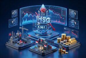 IHSG Hari Ini Dibuka Melemah ke 4.961 saat Pembukaan Perdagangan Senin