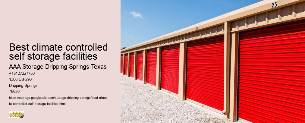 climate controlled self storages near Dripping Springs