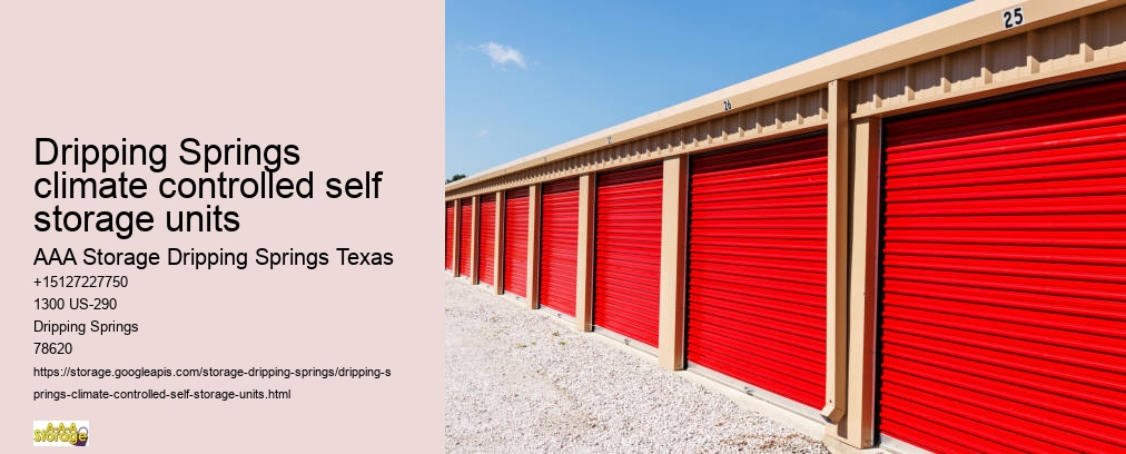 climate controlled self storages near Dripping Springs