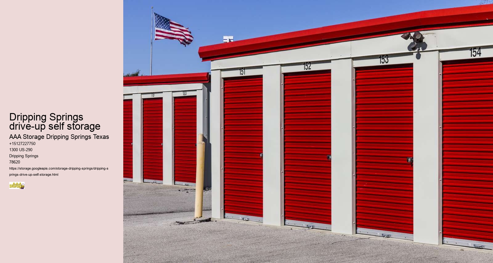 drive-up self storage units near Dripping Springs