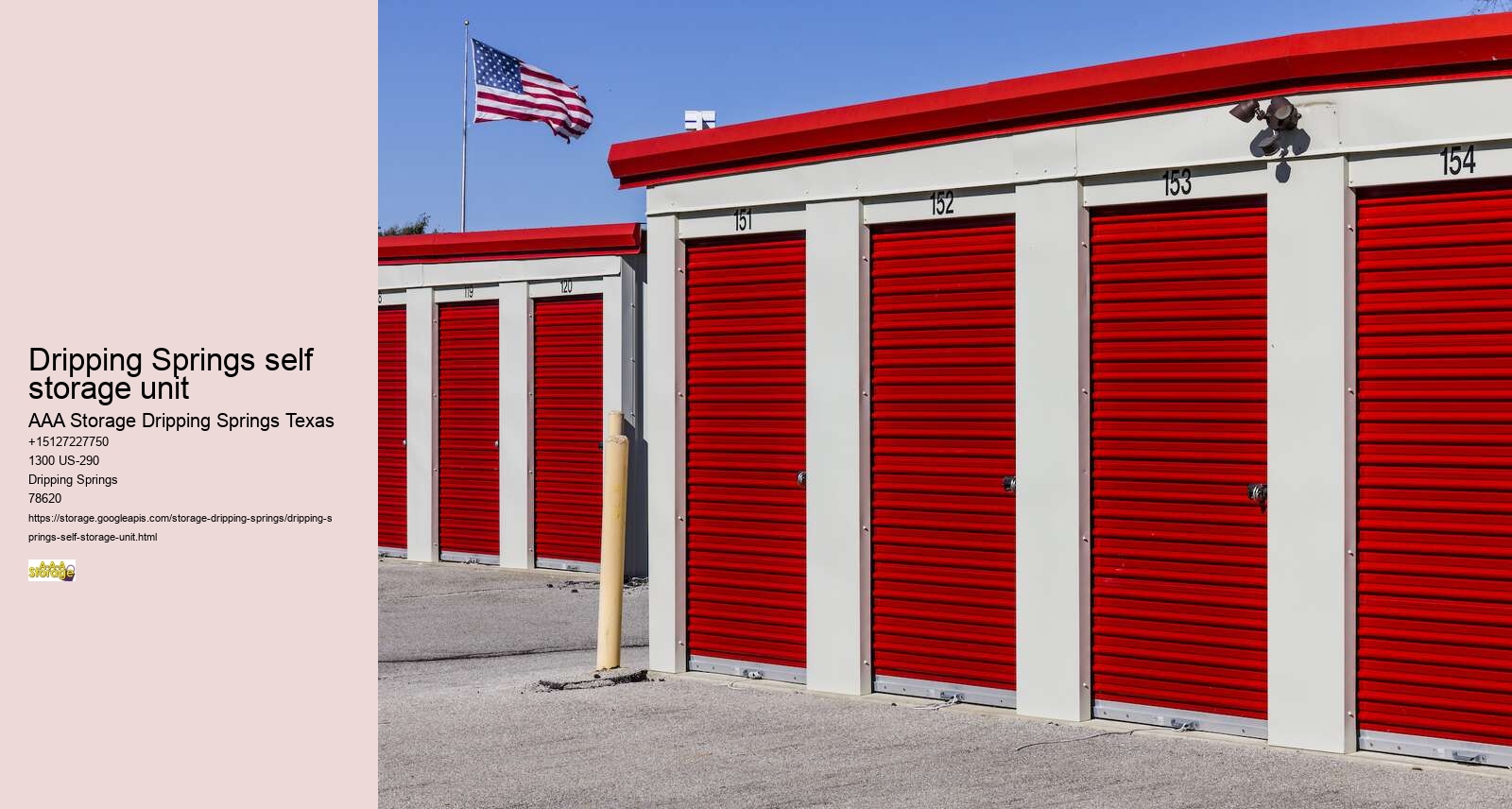 drive-up self storage unit near Dripping Springs