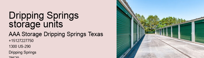 drive-up storage facilities near Dripping Springs