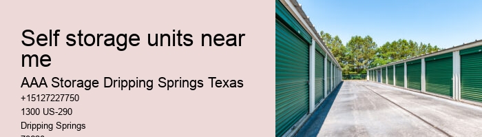 drive-up storages near Dripping Springs