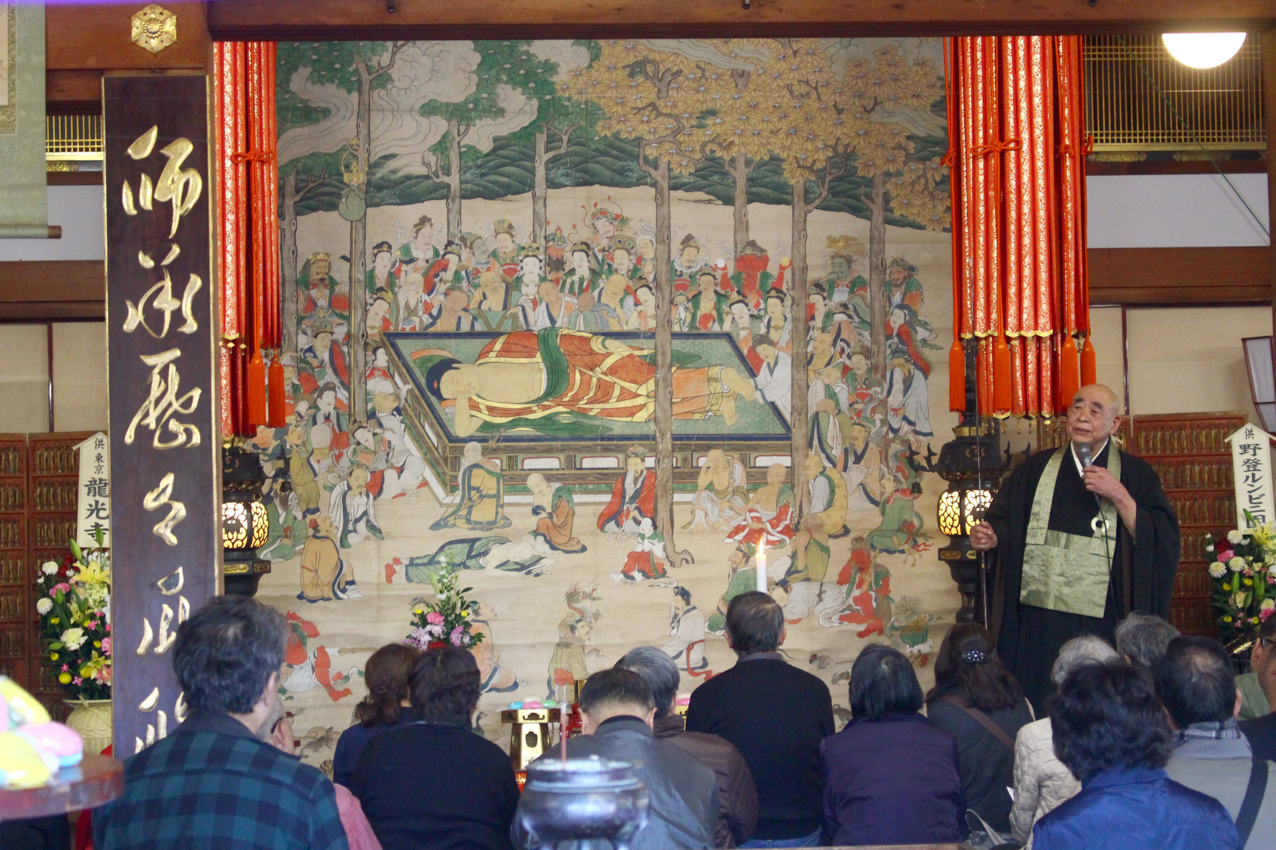 真作/鍋島義勝/浄土/釈迦像図/金泥/桐共箱付/布袋屋掛軸HG-336 真作/鍋島義勝/浄土/釈迦像図/金泥/桐共箱付/布袋屋掛軸HG-336 真作