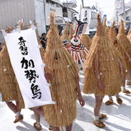 上山市民俗行事奇習　「加勢鳥」