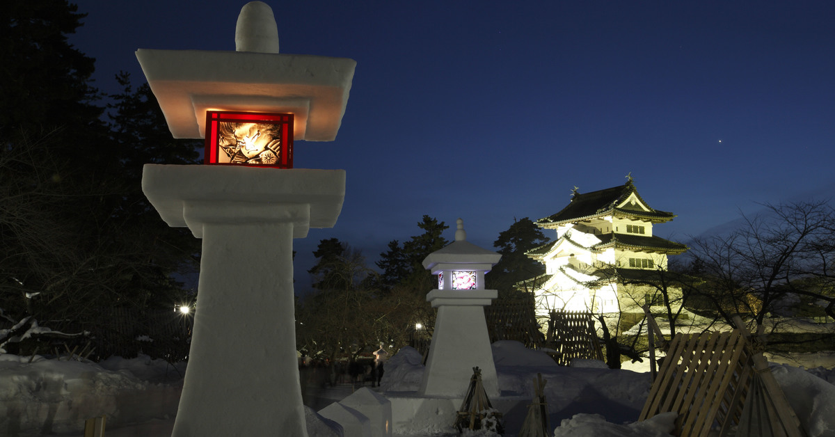 第45回弘前城雪燈籠まつりの写真 オマツリジャパン 毎日 祭日