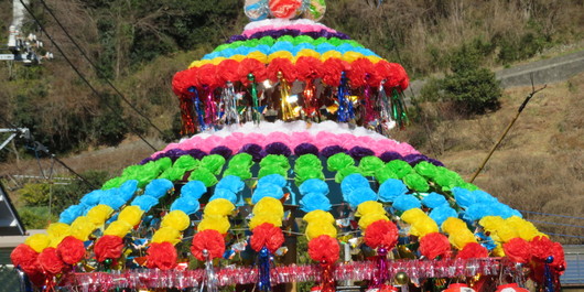 清水庭道祖神の花傘　毎年作ります！！