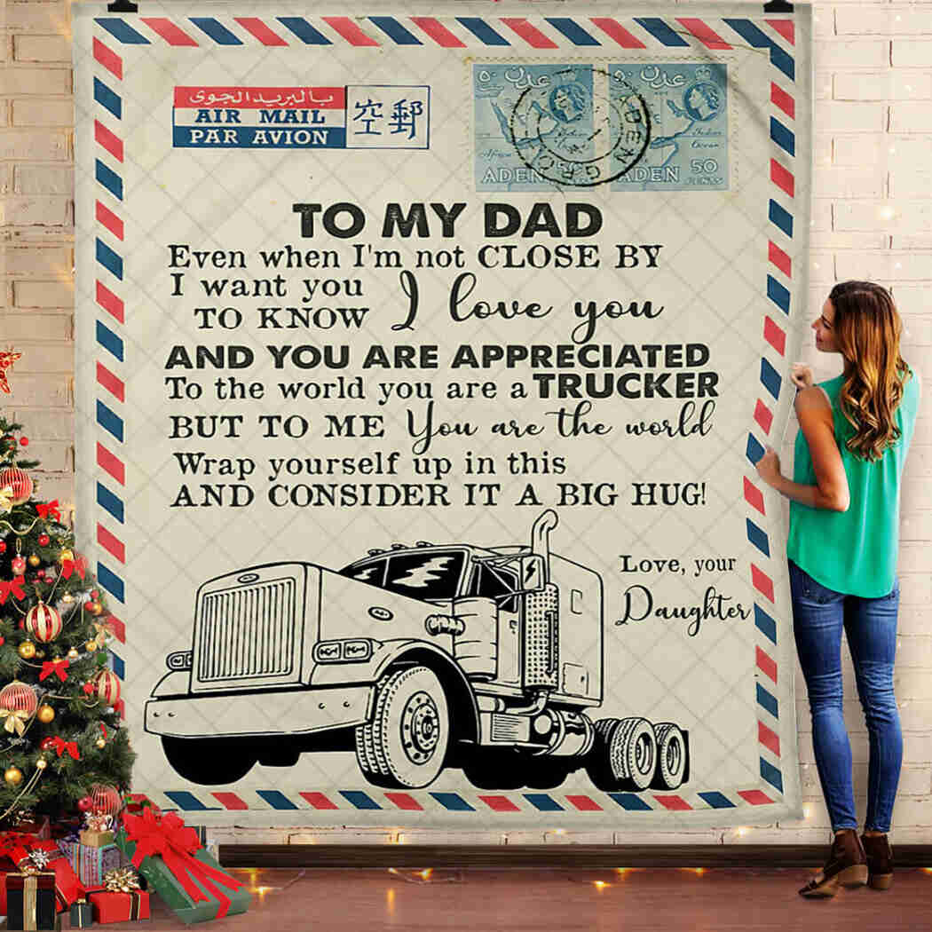 Personalized Blanket, It's Not My Job It's My Life , Trucker Dad