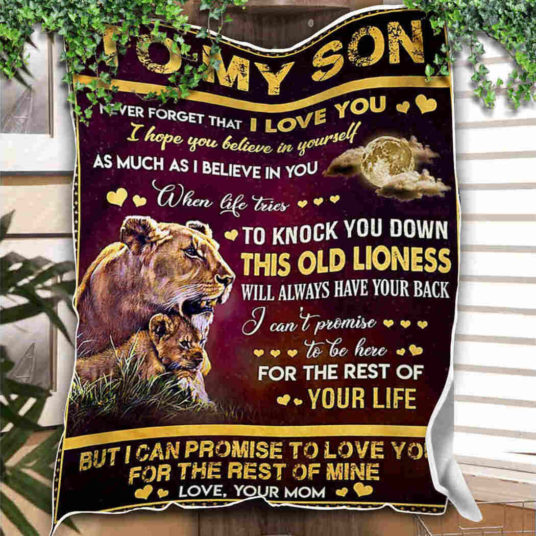 To My Son Lion I Believe In You Blanket 90LoveHome 90 LoveHome