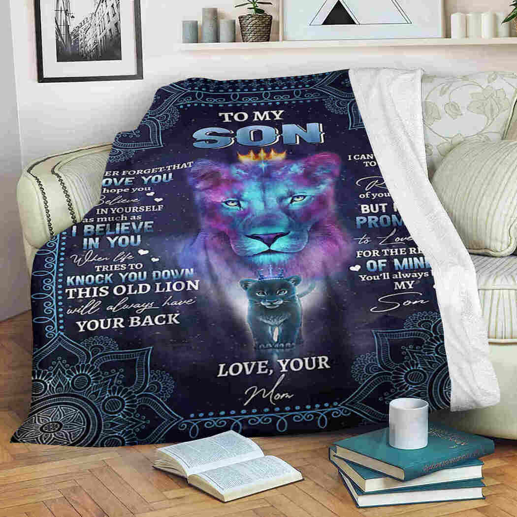 To My Son Lion King Mandala Blanket I Believe In You Blanket 90LoveHome 90 LoveHome