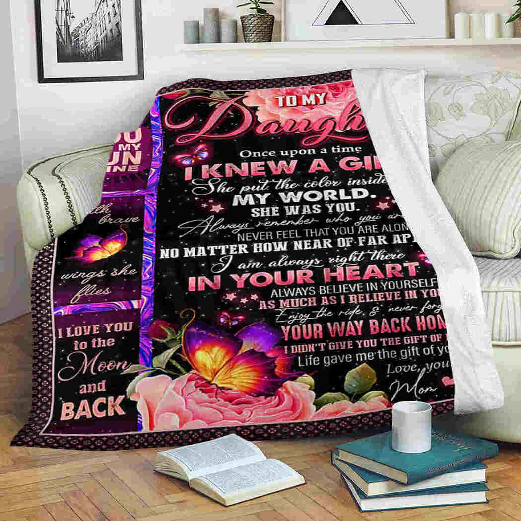 To My Daughter Pink Roses You Are My Sunshine Blanket 90 LoveHome