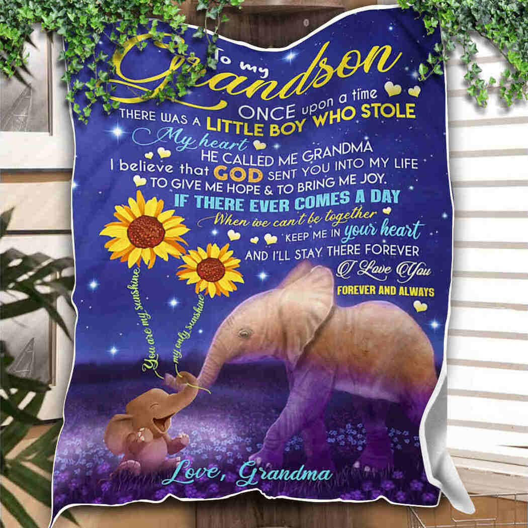 Personalized Blanket For Grandson