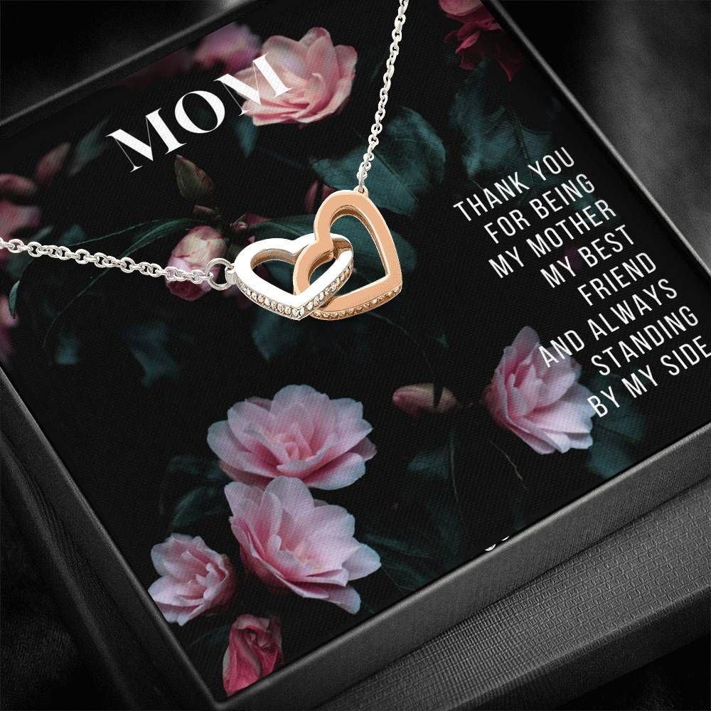 Gift For Mom Interlocking Hearts Necklace Thank You For Being My Best Friend