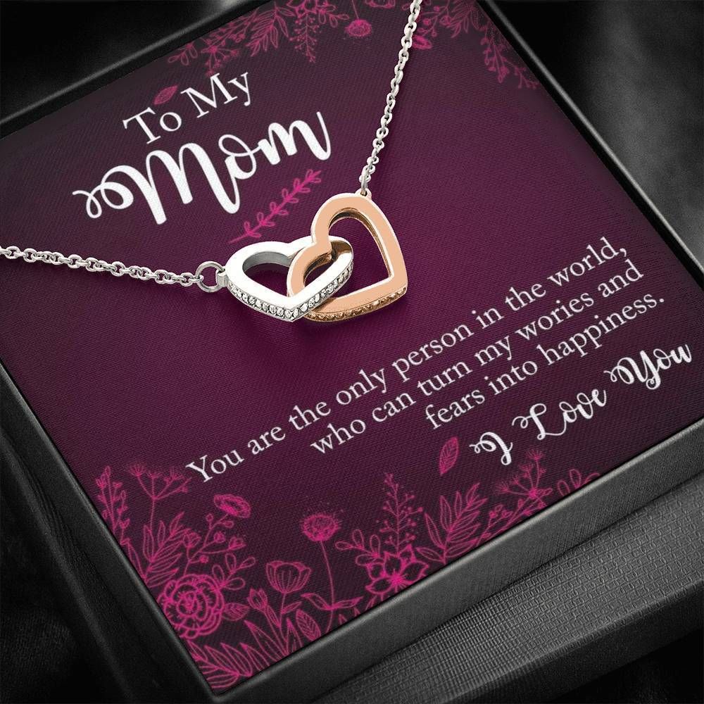 Gift For Mom Interlocking Hearts Necklace You're The Only Person In The World
