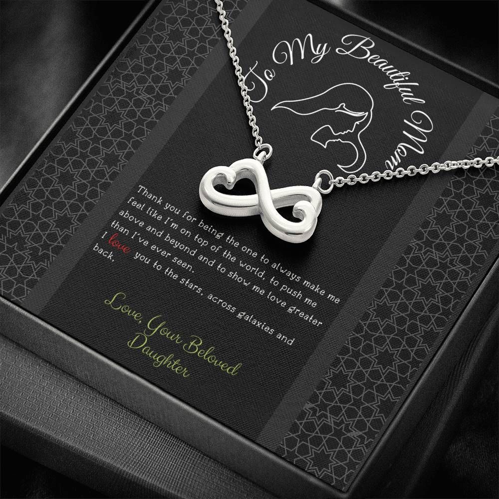 Infinity Heart Necklace Daughter Gift For Mom I Love You To The Stars