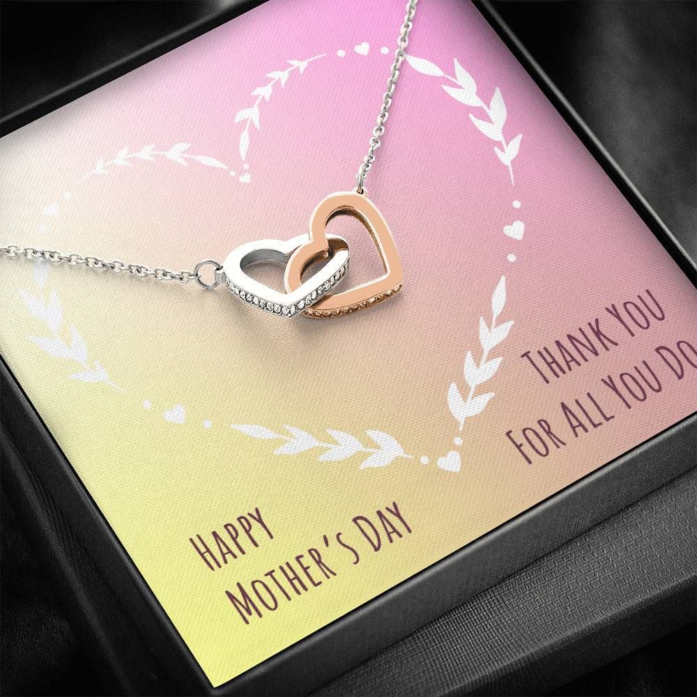 Gift For Mom Interlocking Hearts Necklace Thank You For All You Do
