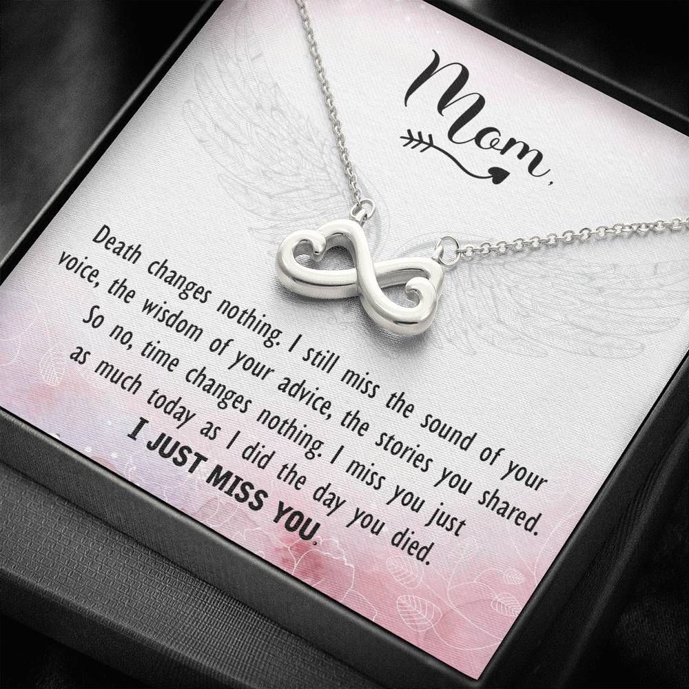 Gift For Mom Infinity Heart Necklace I Just Miss You