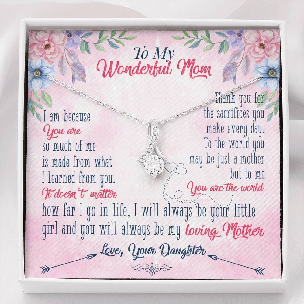 Daughter Gift For Mother Alluring Beauty Necklace You Are The World