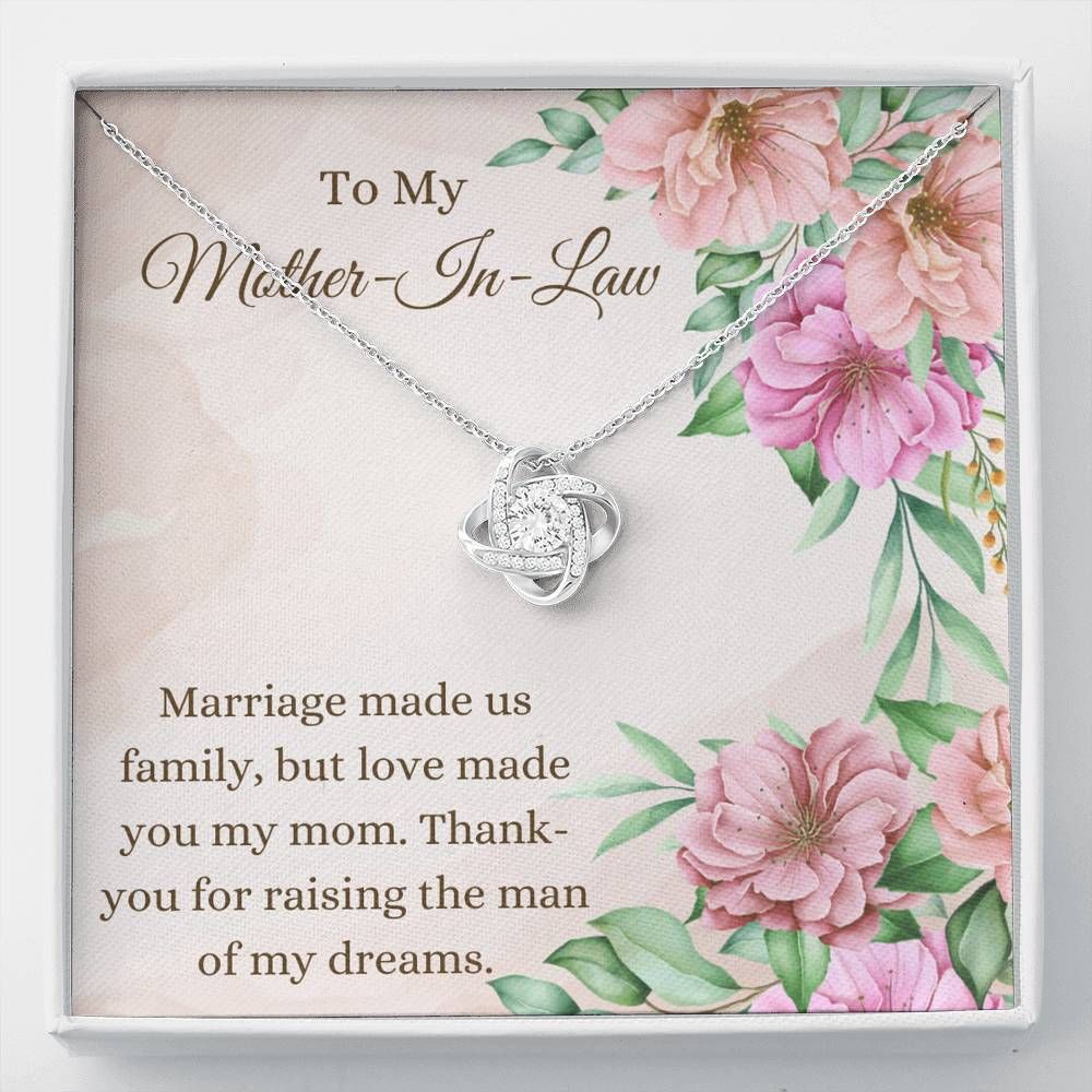 Gift For Mother In Law Love Knot Necklace Marriage Made Us Family Love Made You My Mom
