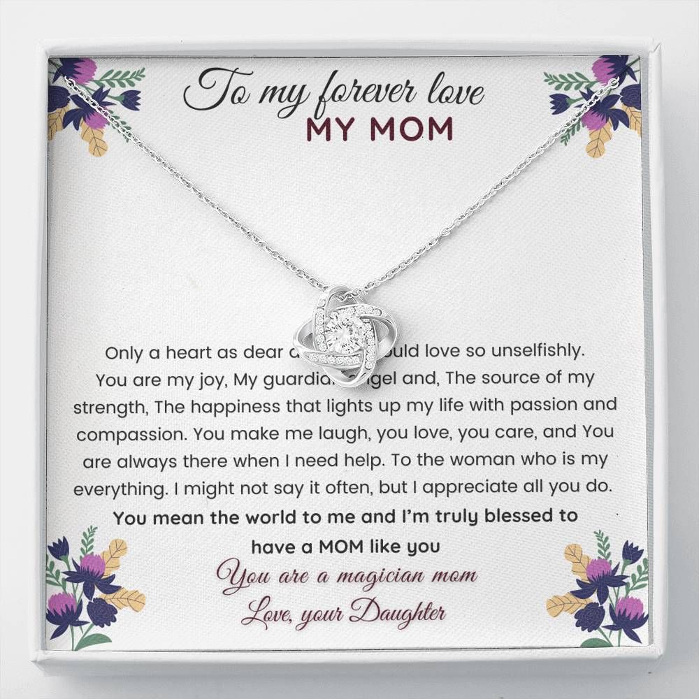 The Love Knot Necklace Gift For Mom You Mean The World To Me