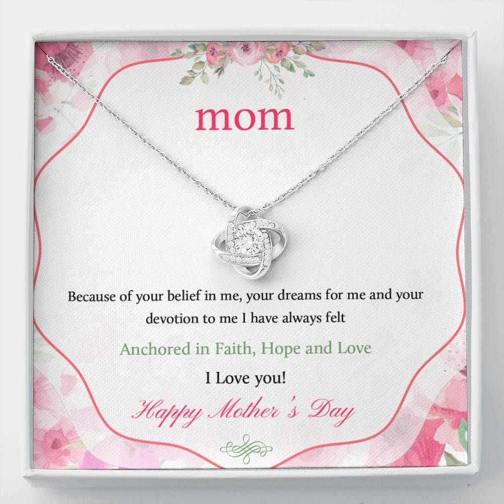 Love Knot Necklace Gift For Mom Hope And Love