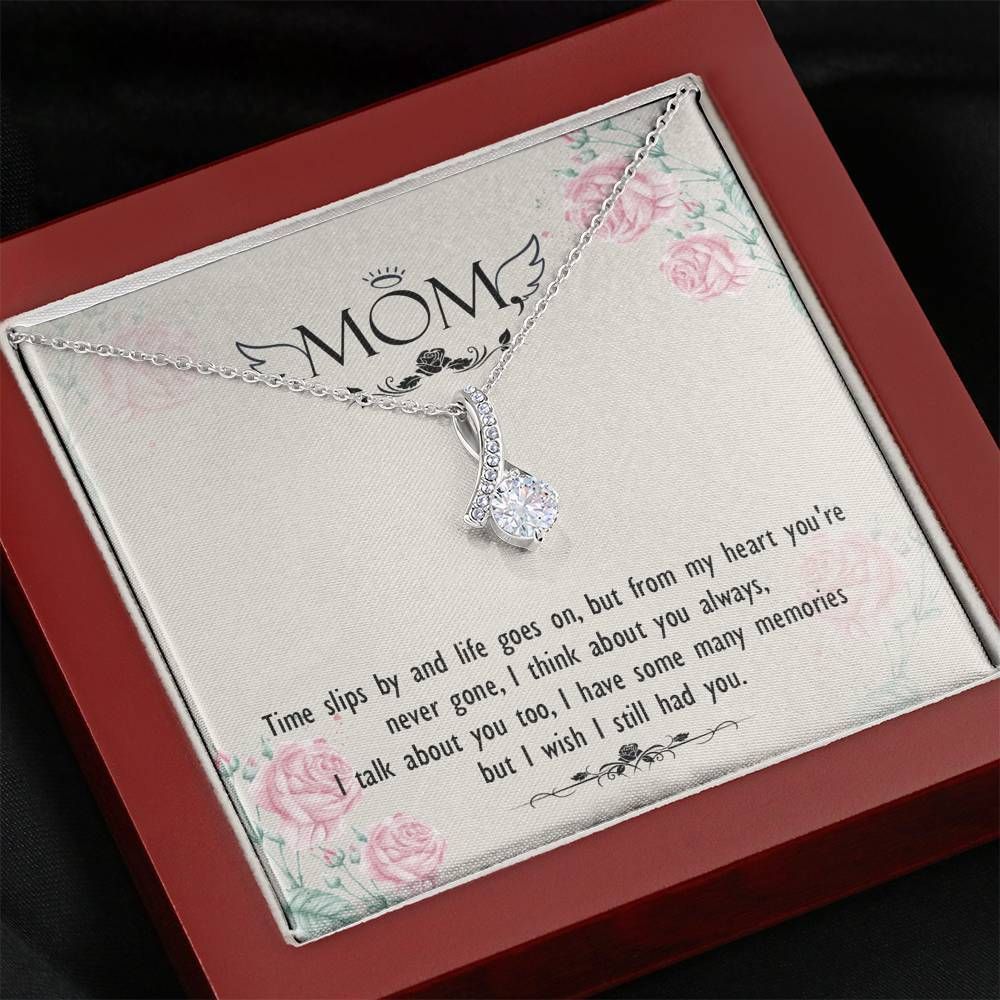 Alluring Beauty Necklace Gift For Mom I Think About You Always