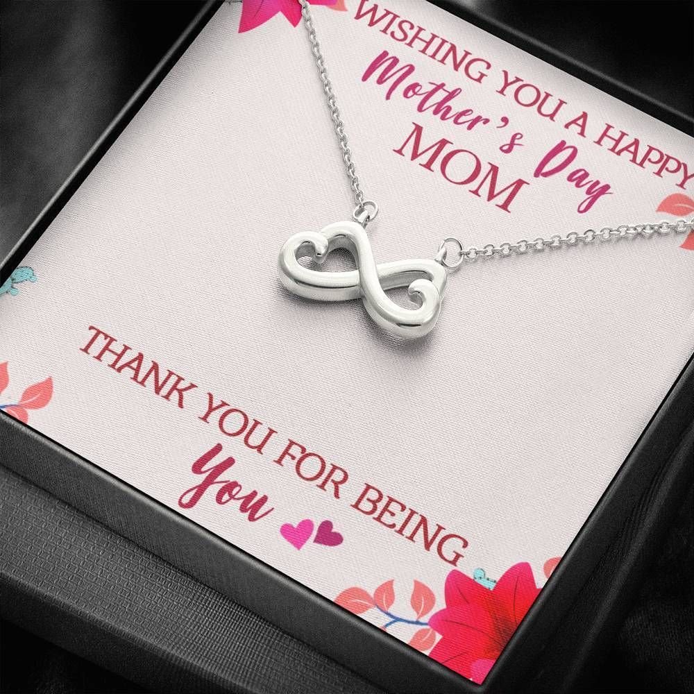 Gift For Mom Infinity Heart Necklace Thank You For Being You