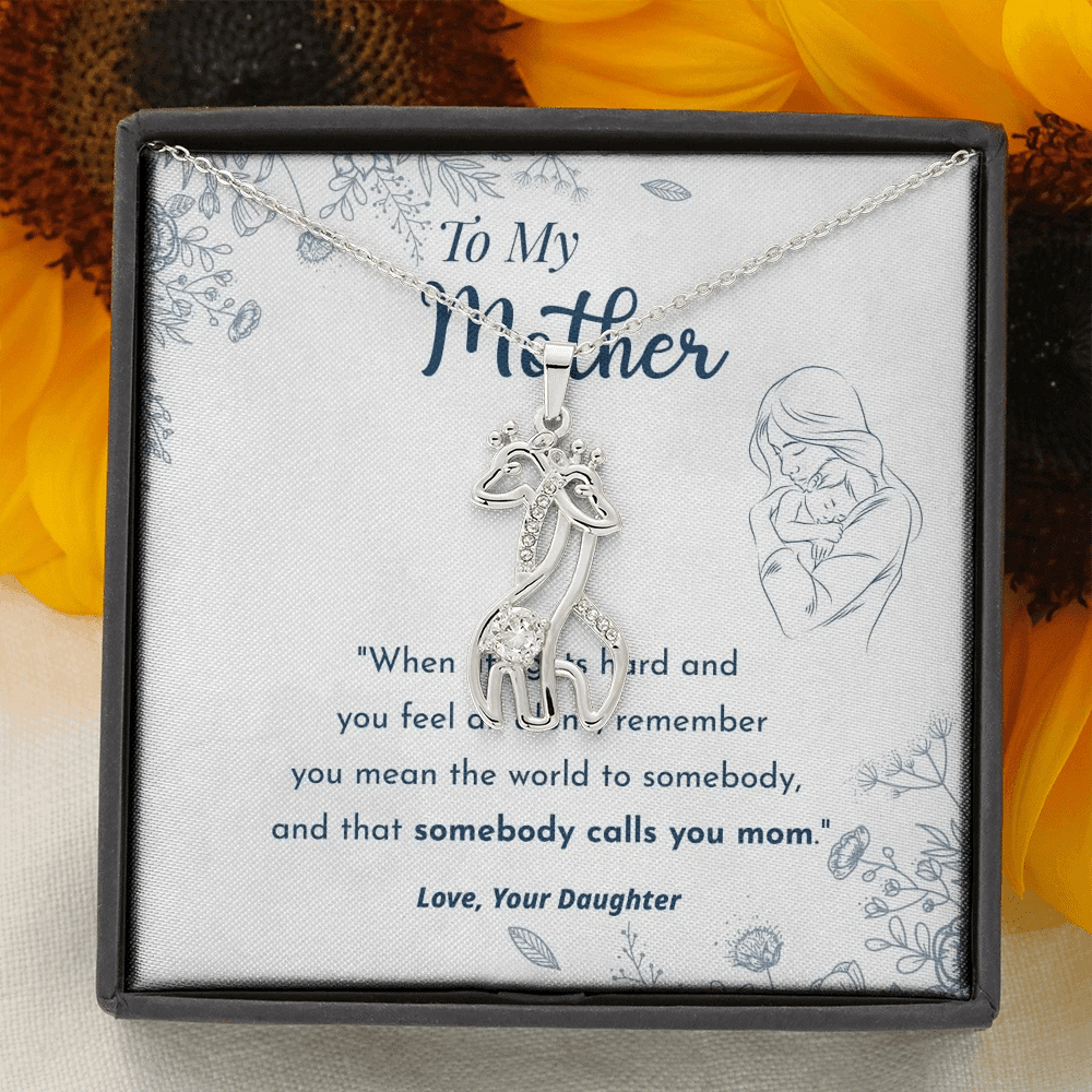 Giraffe Couple Necklace Gift For Mother When Life Gets Hard