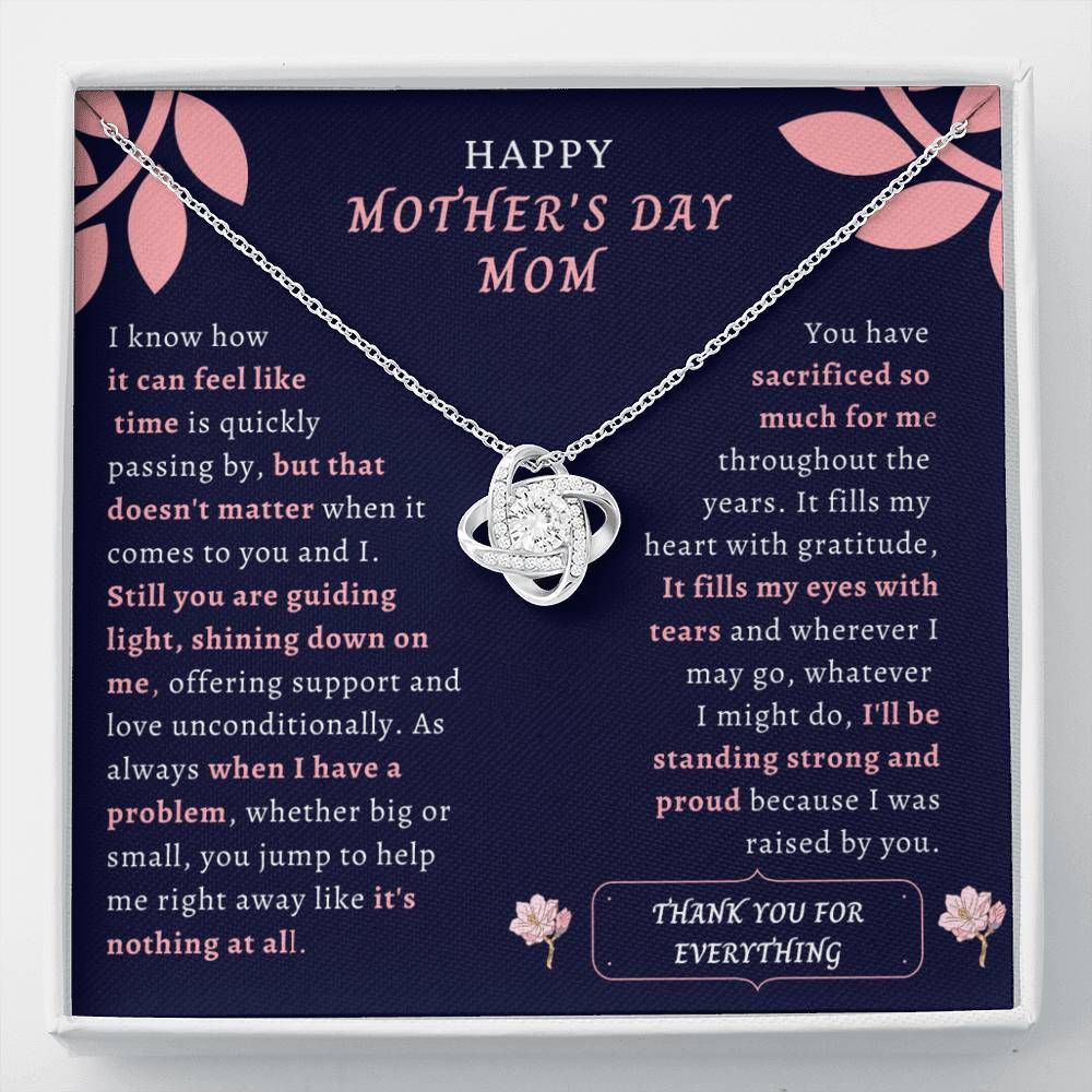 Gift For Mom Thank You For Everything Love Knot Necklace