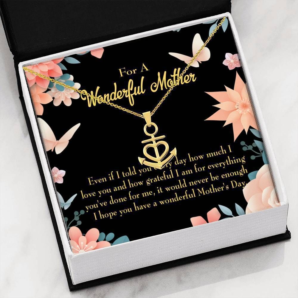 Never Be Enough Anchor Necklace Gift For Mother