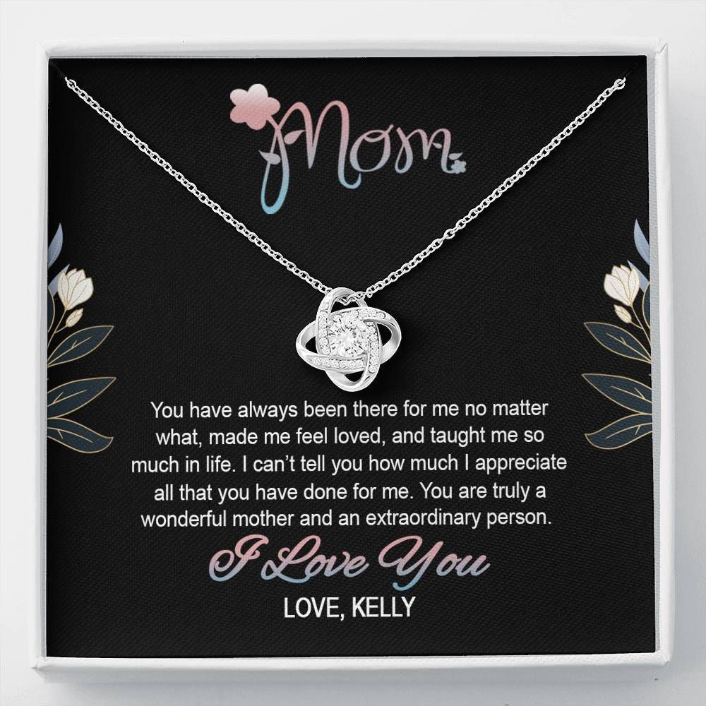 You Are Truly A Wonderful Mother Gift For Mom Custom Name Love Knot Necklace