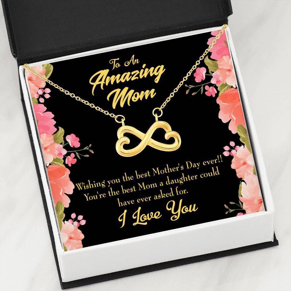Infinity Heart Necklace Daughter Gift For Mom Love You So Much