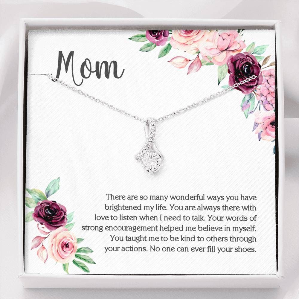 There Are Many Wonderful Ways Gift For Mom 14k White Gold Alluring Beauty Necklace