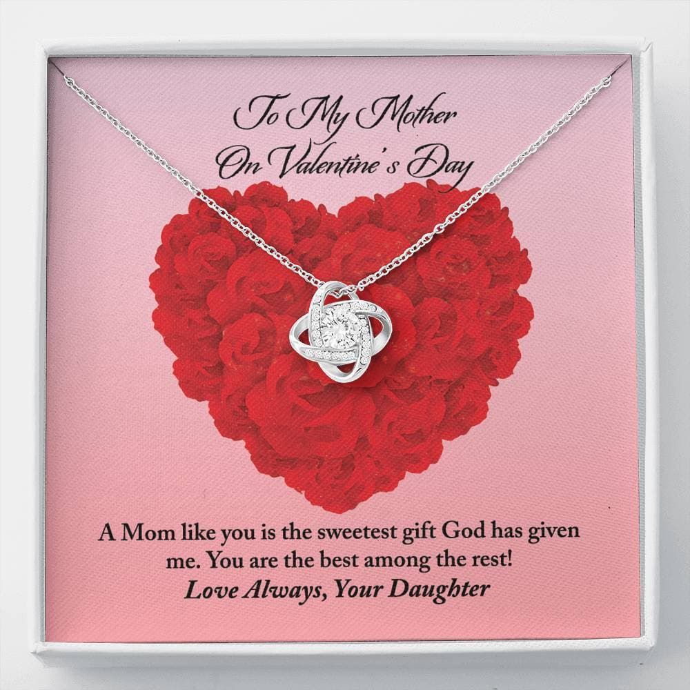 Love Knot Necklace Daughter Gift For Mother The Sweetest Gift