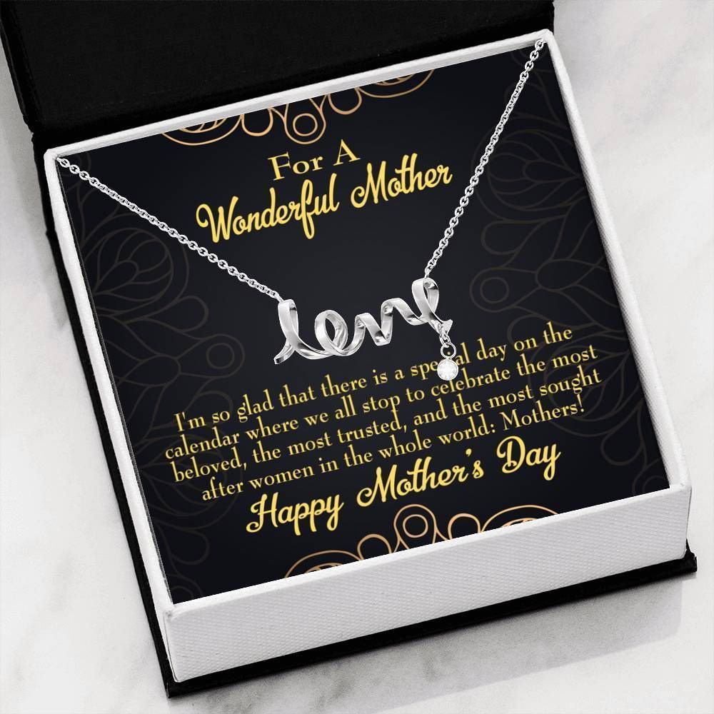 The Most Beloved Message Card Scripted Love Necklace Gift For Mom