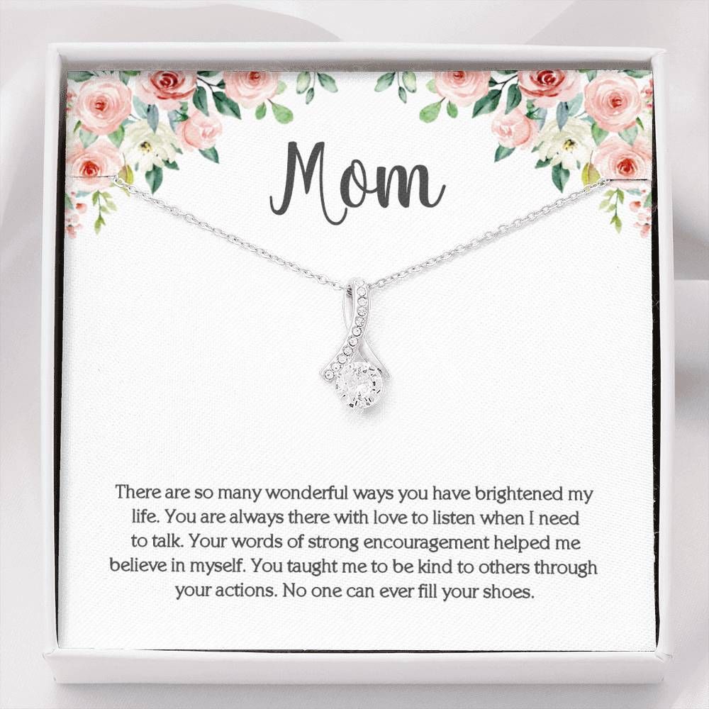 Believe In Myself Gift For Mom 14k White Gold Alluring Beauty Necklace