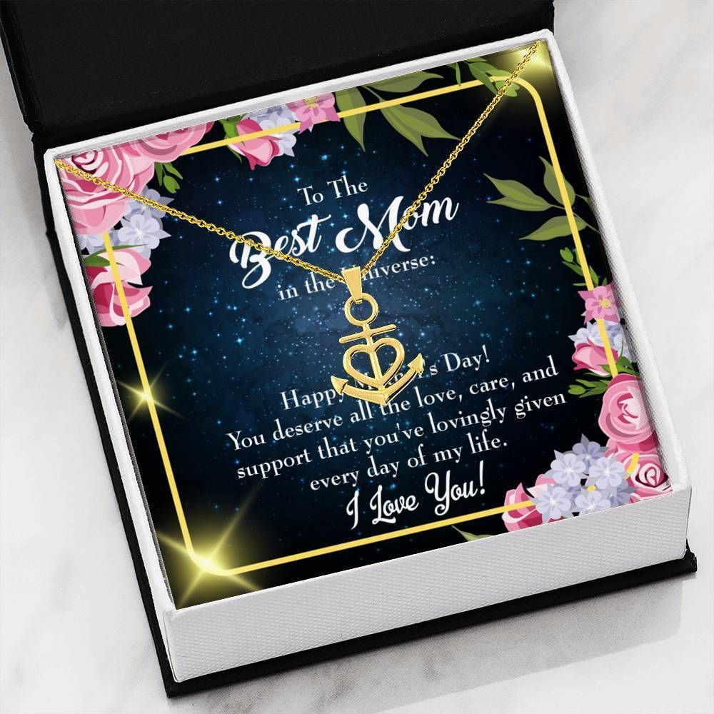 Every Day Of My Life Message Card Anchor Necklace Gift For Mom