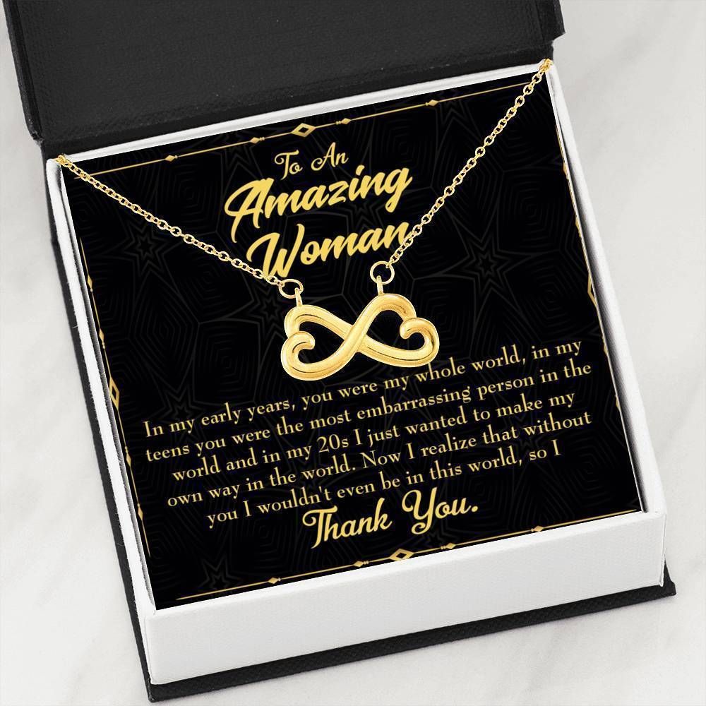In My Early Years Infinity Heart Necklace Gift For Mom