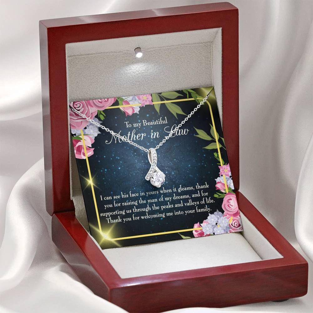 Gift For Mother In Law Welcome Me Into Your Family Alluring Beauty Necklace