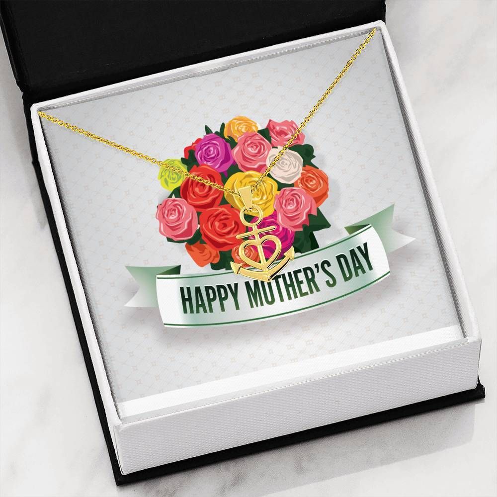 Flower Bunch Mother's Day Gift For Mom Anchor Necklace