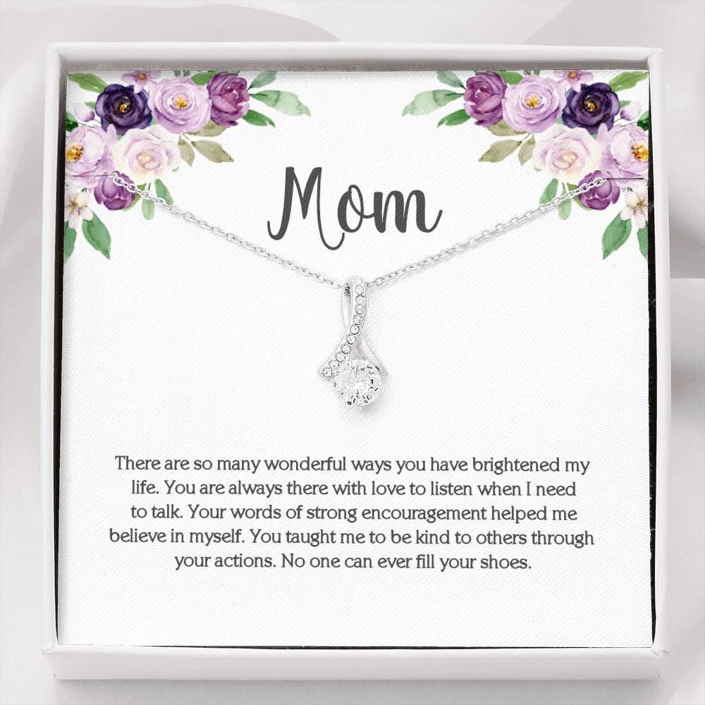 You Taught Me To Be Kind Gift For Mom 14k White Gold Alluring Beauty Necklace
