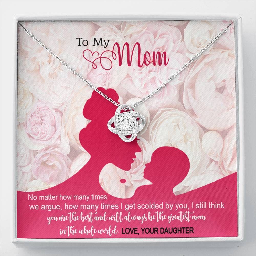You Will Always Be The Greatest Mom In The World Gift For Mom Love Knot Necklace
