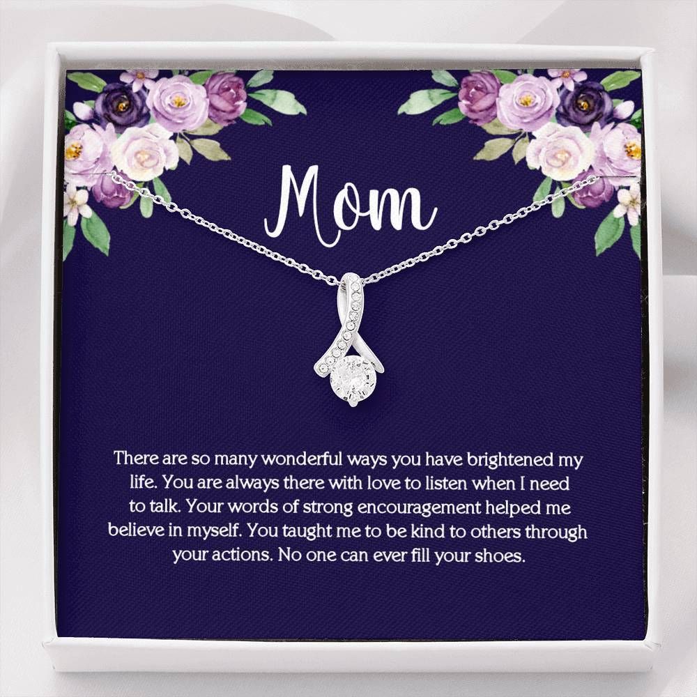 You Taught Me To Be Kind Gift For Mom 14k White Gold Alluring Beauty Necklace